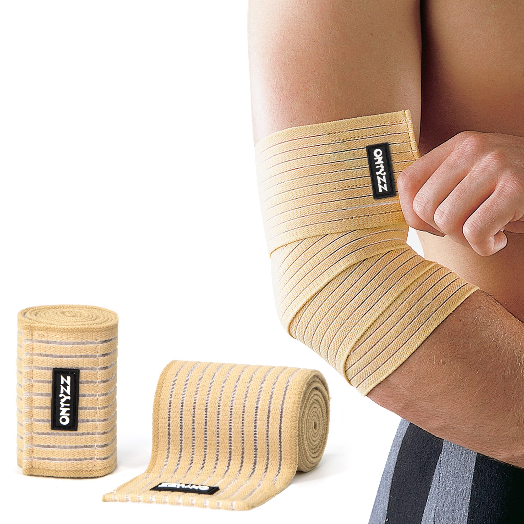ONTYZZ Adjustable Calf Compression Bandage Support Knee Wraps Elastic Sports Knee Bands for Ankle Elbow Wrist Replacement — Amazon image 11