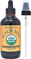 Vista 2 de PRIME NATURAL Aceite de semilla negra orgánica [4 onzas] y aceite de moringa orgánico [4 onzas] Paquete – Certificado USDA – Prensado en frío
