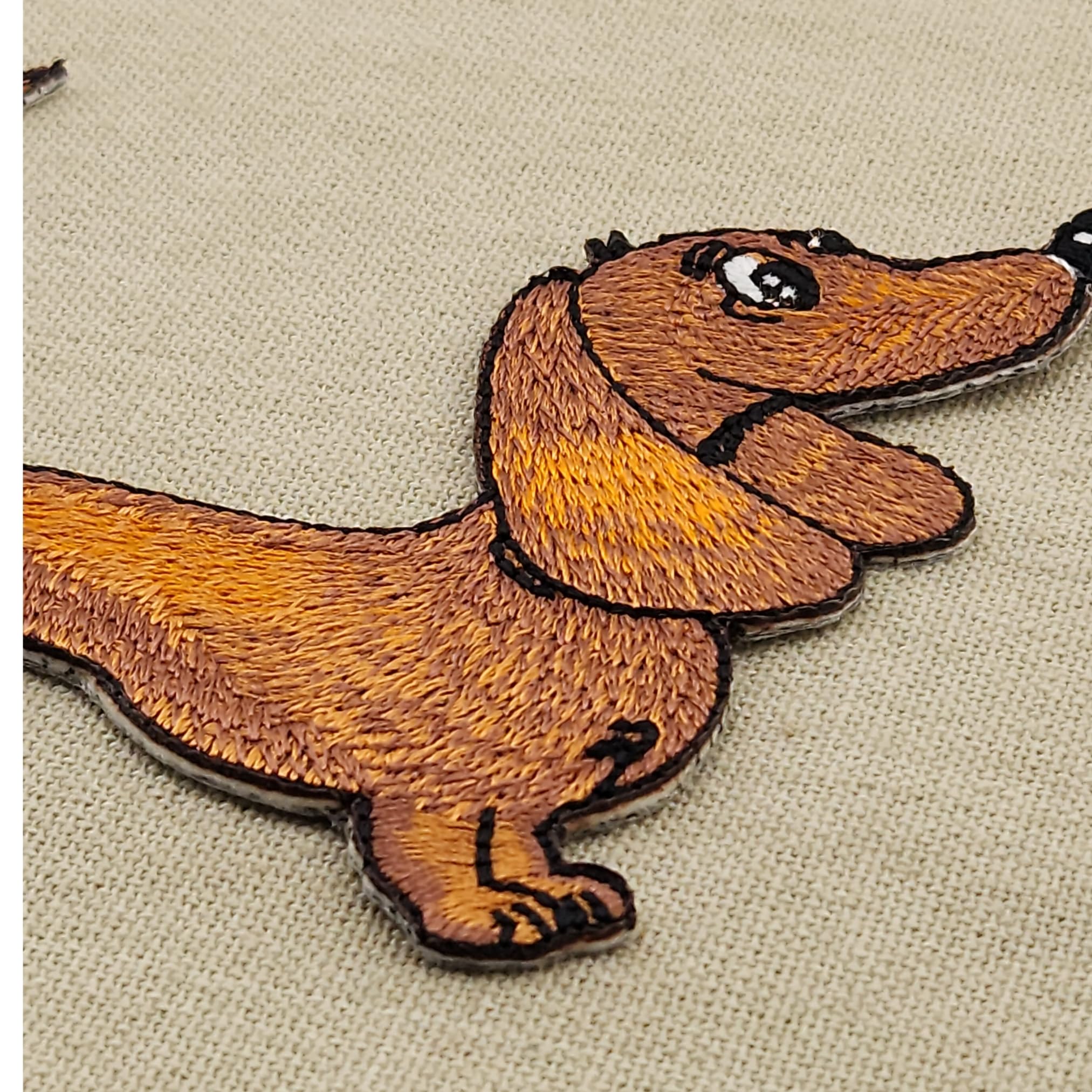 Patch Brodé Thermocollant Mignon - Motif Chien - Pour Vêtements, Sacs, Artisanat - Fabriqué En Thaïlande