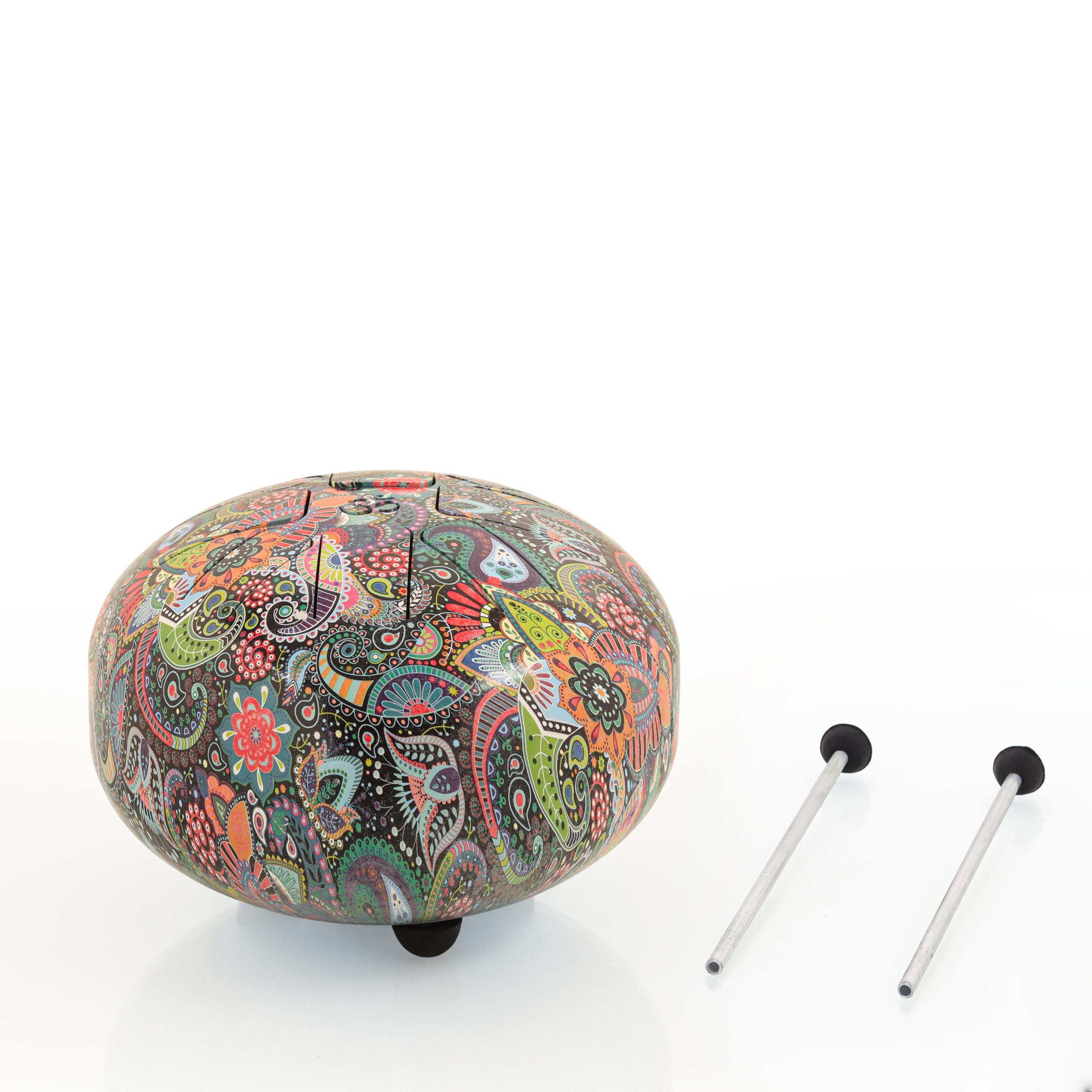 Happy 9, Tongue Drum, Hand Pan Drum, Hand Drum, Instruments for Musical Education, Meditation Yoga, Gift for Tongue Percussion Beginner,singing bowl (flower mint)