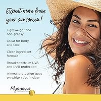 Vista 3 de Mychelle Dermaceuticals Sun Shield Stick Spf 50 - Protector solar de zinc líquido natural, vitamina E y jojoba, resistente al agua hasta 80 minutos