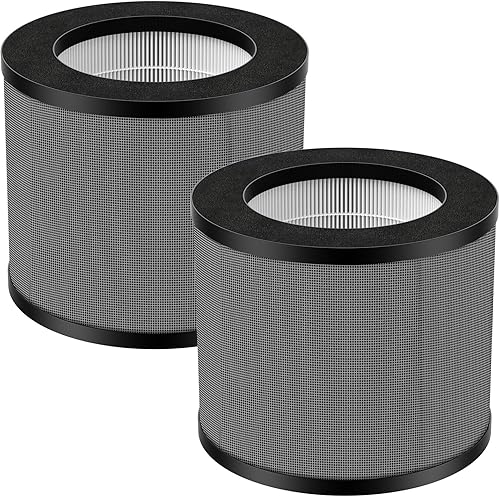 TT-AP006 Filtro de repuesto compatible con TaoTronics TT-AP006, filtro HEPA 3 en 1 y filtro de carbón activado de alta eficiencia, paquete de 2