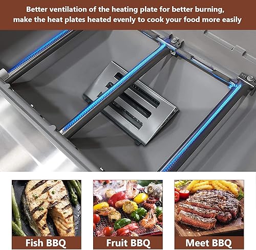 Miniatura 5 de QuliMetal 67060 Deflector de calor para Spirit II 200 y Spirit II serie 300, modelos años 2017 y posteriores, acero inoxidable