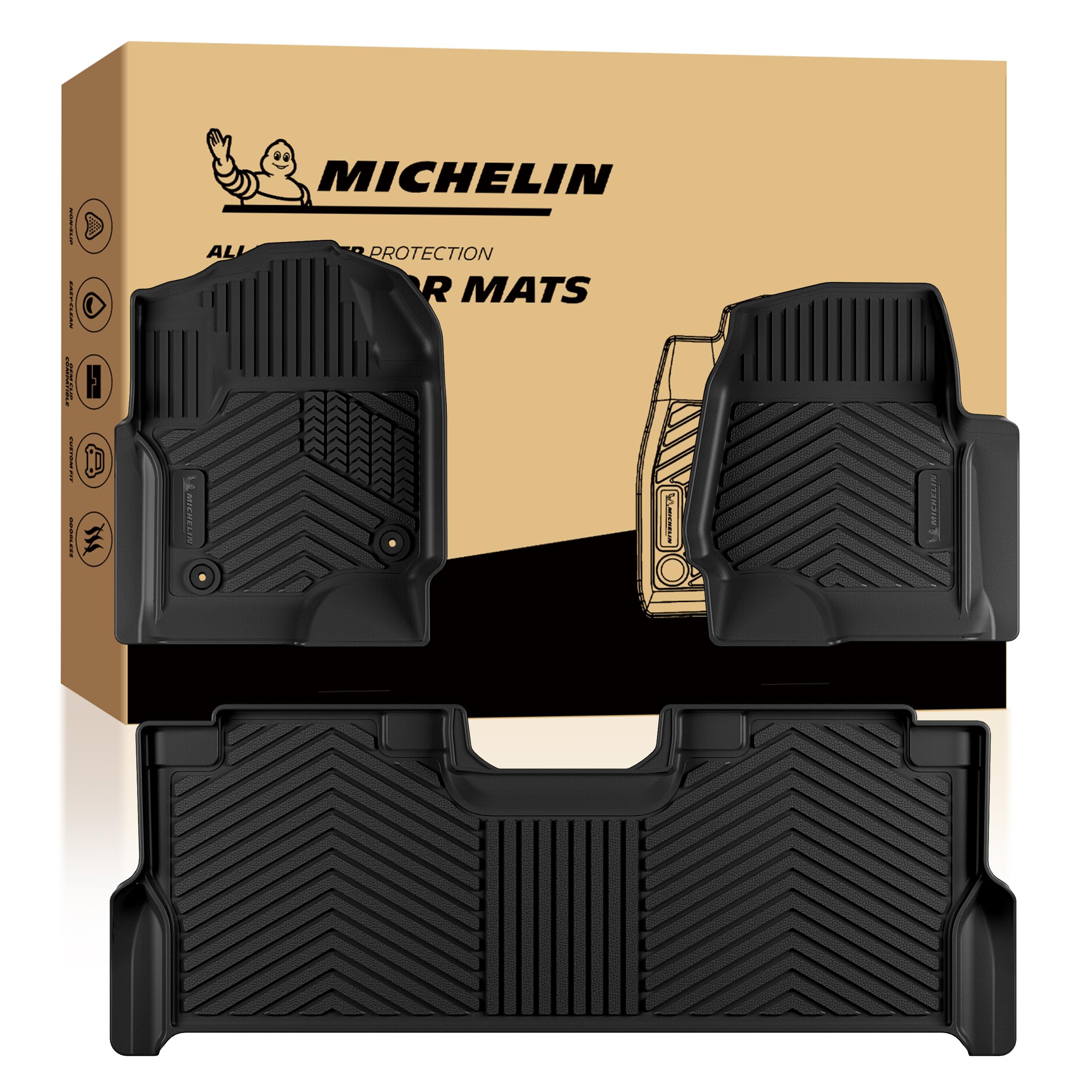 Michelin Vehicle Mats for 2017-2026 Ford F250/F350/F450 Super Duty CrewCab