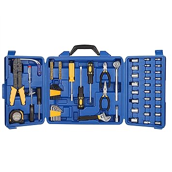 CARTMAN 122pcs Auto Tool Accessory Set, Drive Socket Set, Tool Kit Set, Electric Tool Set