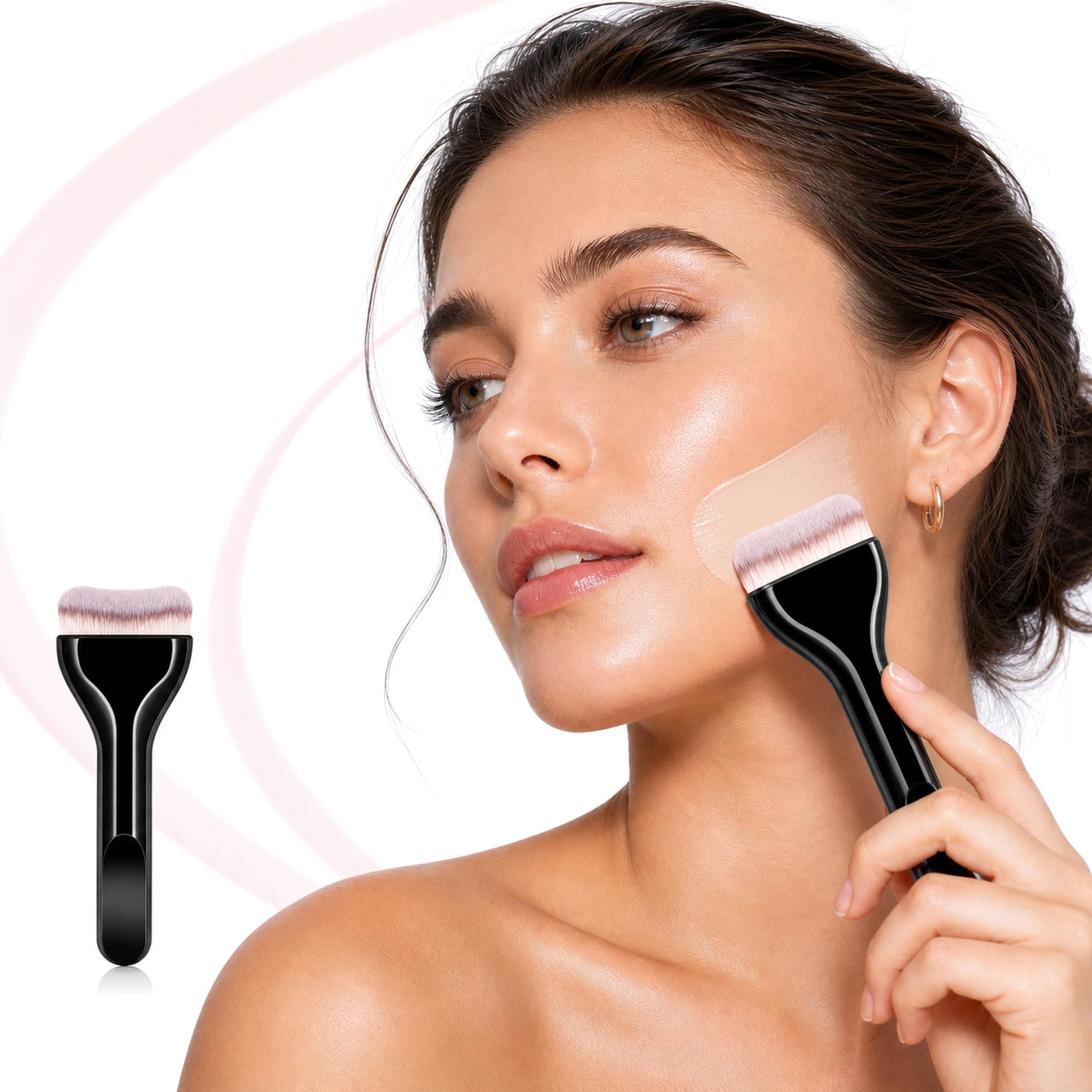 Brocha Facial Negra con Cerdas Suaves para Bases y Mascarillas Spa - imagen 3