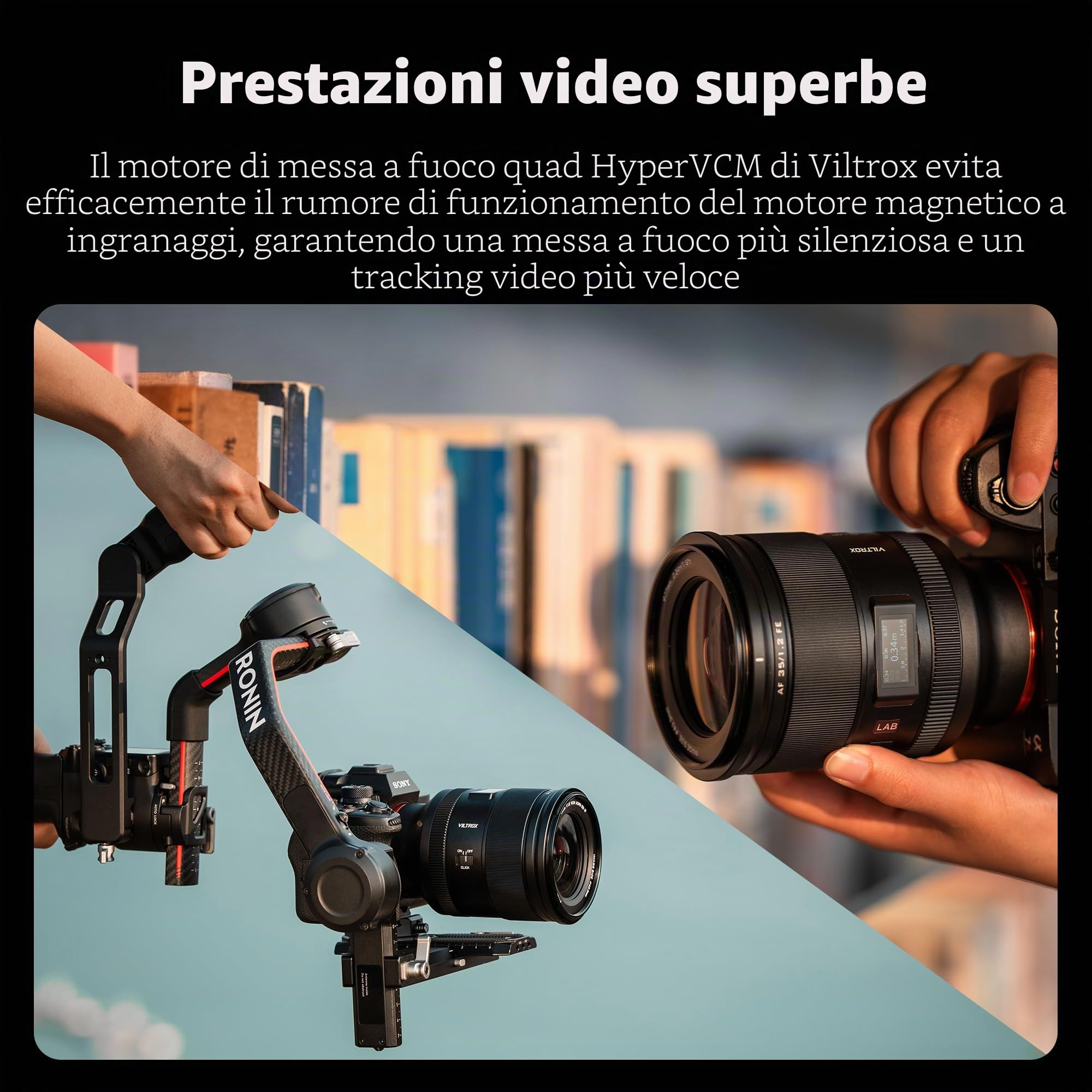 Viltrox AF 35mm F1.2 LAB Obiettivo per Fotocamera Sony FE Full Frame con Auto Focus e Grande Apertura