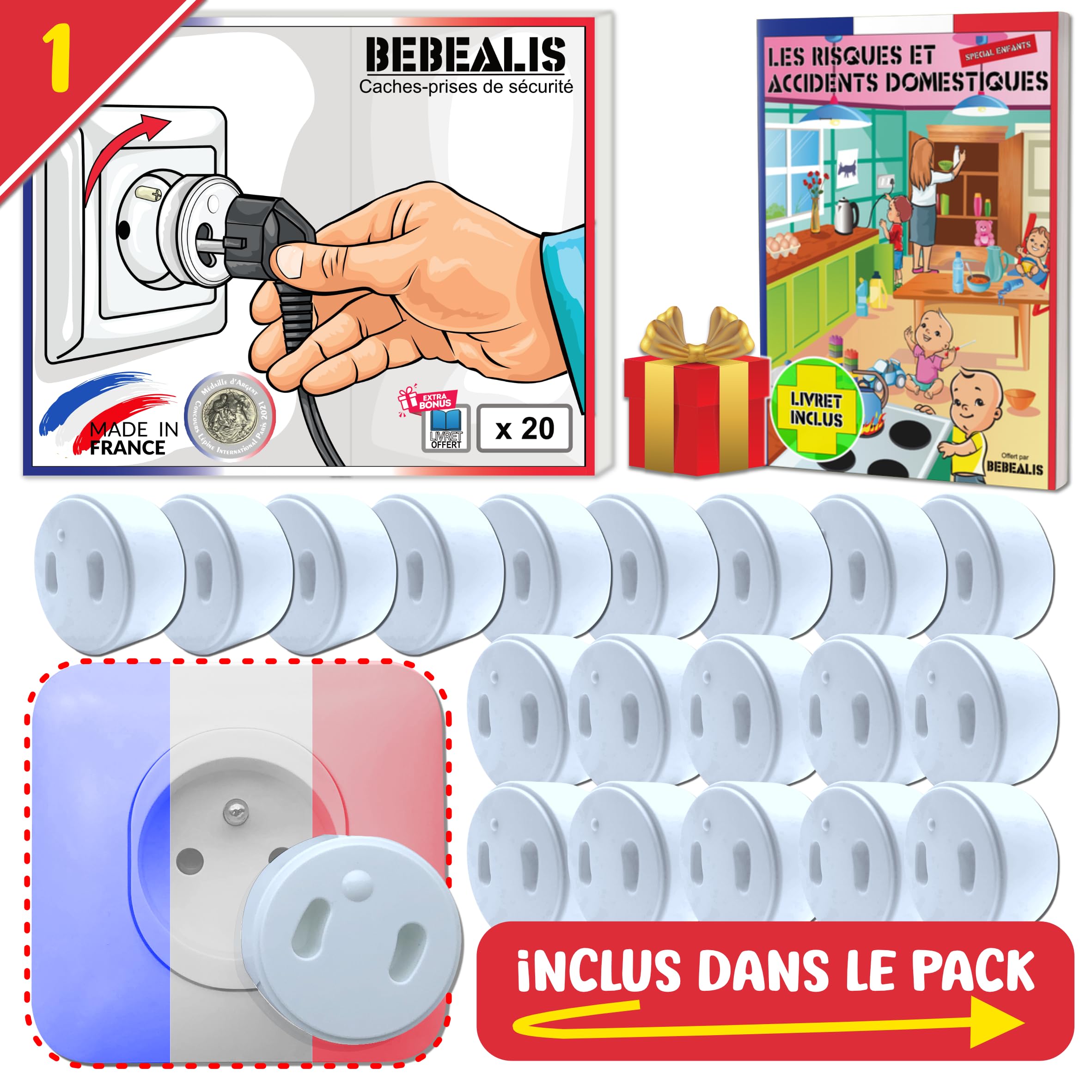 Pack SÉCURITÉ BÉBÉ Complet – Cache Prise Révolutionnaire sans Clef + Protège Angle Transparent | Anti-Choc & Anti-Électrocution | Bébéalis
