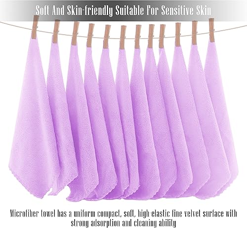 Miniatura 4 de Juego de 12 paños de alta calidad, secado rápido, terciopelo coral de microfibra suave altamente absorbente, ropa de lavado multiusos como baño,
