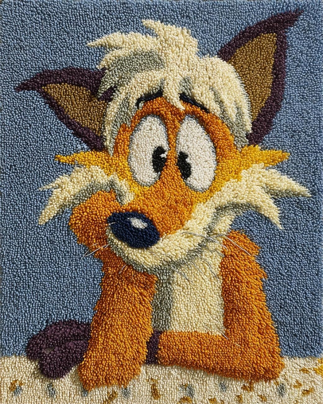 AMBATTERY Latch Hook Rug Kit Cartoon Fox 55x75cm