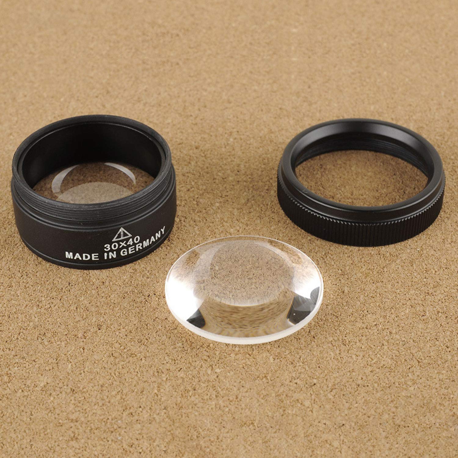 Lupa profesional de 30 aumentos, lupa de bolsillo portátil, lupa de mano, lupa para gafas, microscopio para monedas de joyero