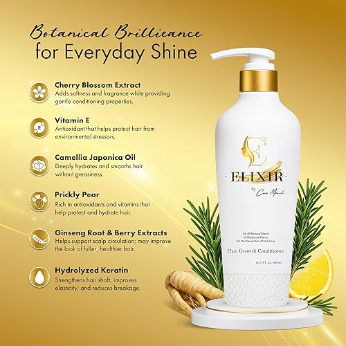 Miniatura 3 de Elixir by Cocó March Hair Growth Conditioner for Women – Plant-Based, Paraben-Free, No Harsh Chemicals, Anti-Frizz Deep Conditioner for Fuller,