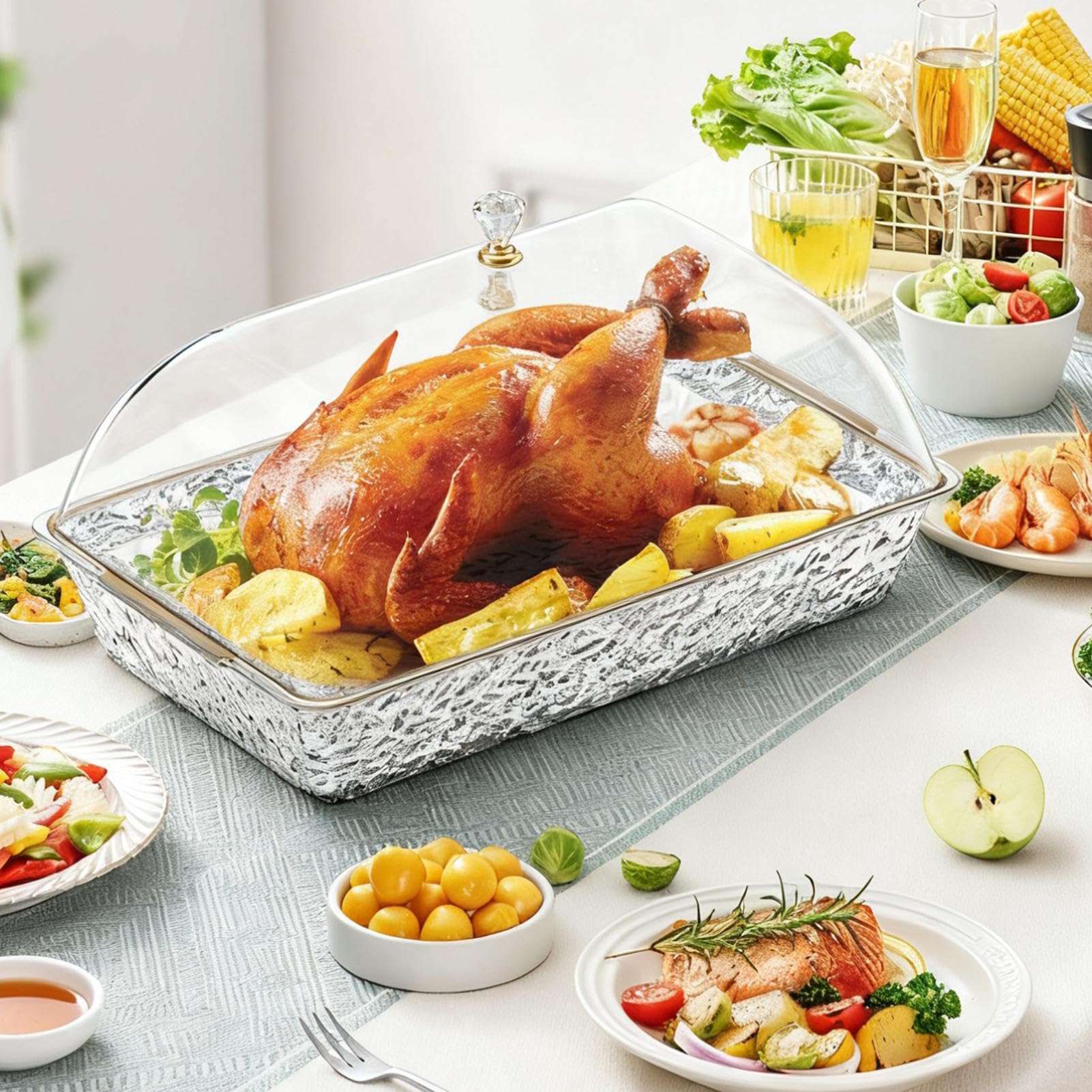 Vassoi Da Antipasti Per Feste Vassoio Buffet Con Coperchio A Scomparti Per | Antipasto Contenitore Frigorifero Forniture Catering Preparazione Cibi Riunioni Familiari Ristorante Eventi