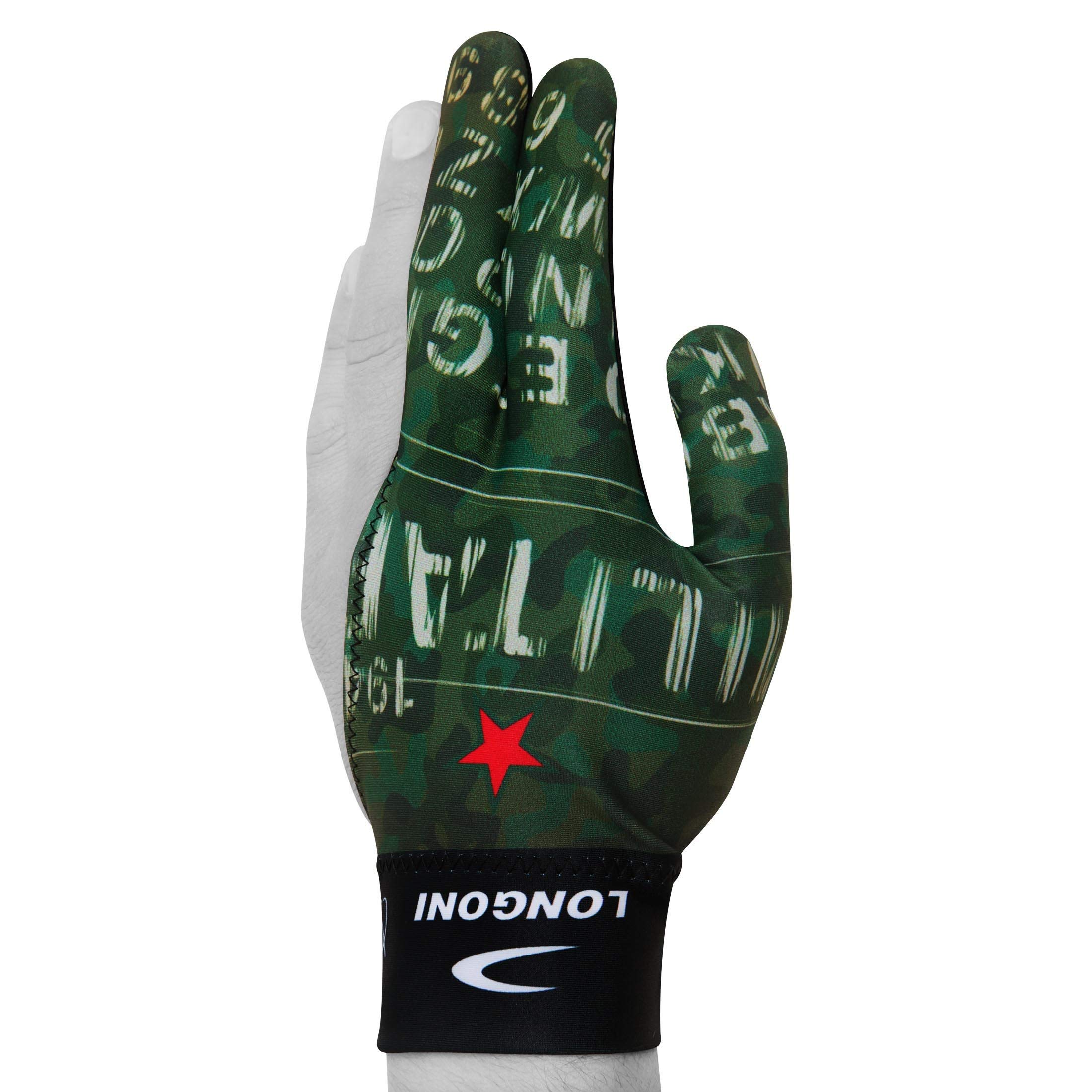 Guante de Billar Longoni Fancy Militar 2 para la mano izquierda