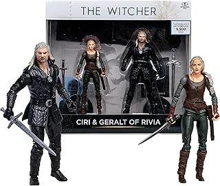 McFarlane Toys, The Witcher Ciri & Geralt of Rivia (Season 3) 7in Action Figure 2pk, Ages 12+