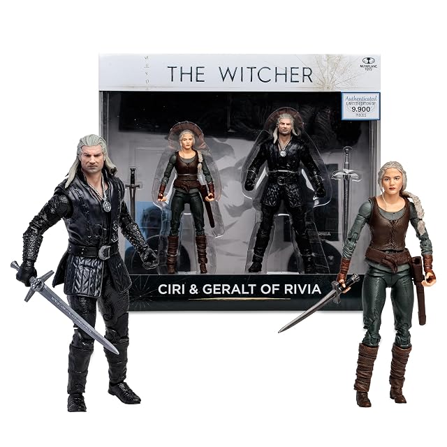 McFarlane Toys, The Witcher Ciri & Geralt of Rivia (Temporada 3) Figura de acción de 7 Pulgadas