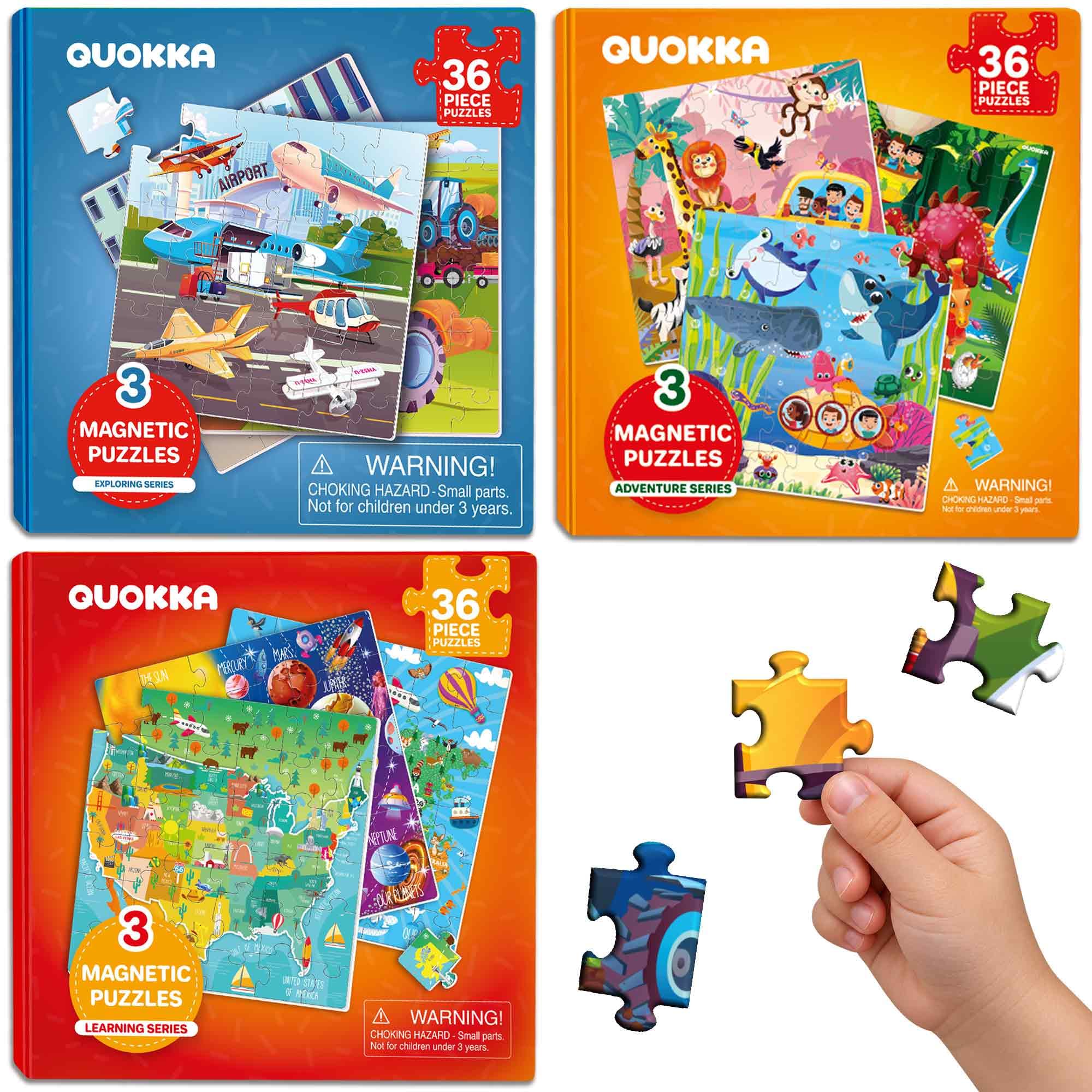 Magnetic Puzzles for Toddlers 3-5 - 3 Book Travel Kids Puzzles Ages 2-4