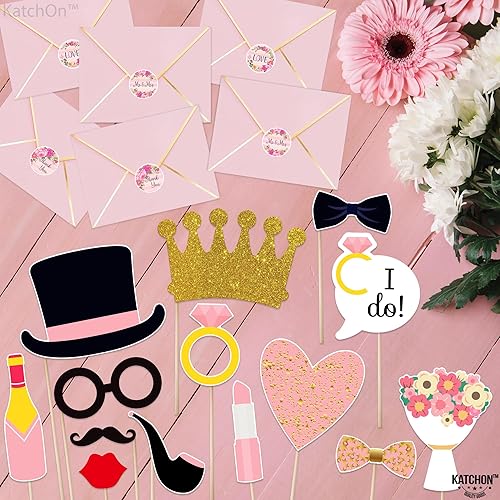 Miniatura 7 de KatchOn, Juego de 59 decoraciones de despedida de soltera de oro rosa, paquete de 59 | Cartel de novia para ser, kit de decoración de despedida de