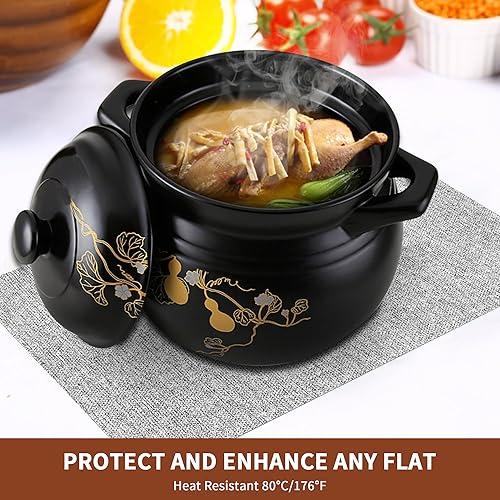 Miniatura 5 de DOLOPL Juego de 6 manteles individuales de piel sintética color gris claro, resistentes al calor, para mesa de comedor, impermeables, a prueba de