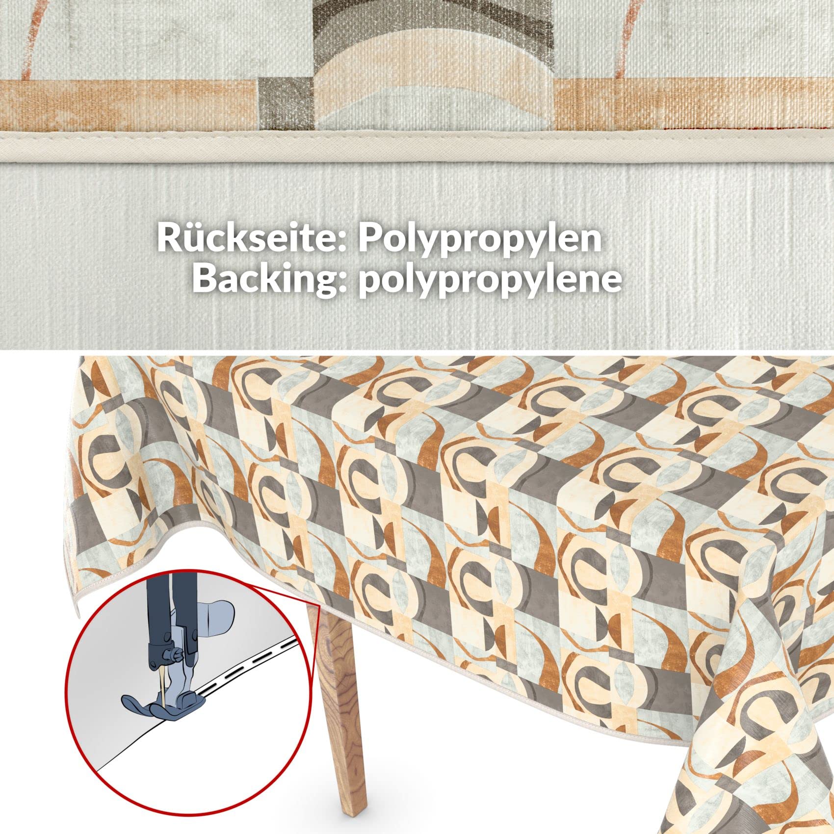 Tovaglia Cerata Impermeabile E Lavabile Per Giardino E Cucina, Formato Rettangolare 160x100 Cm, Con Orlo E Motivo Cacciatore, Proteggi Tavolo Da Macchie