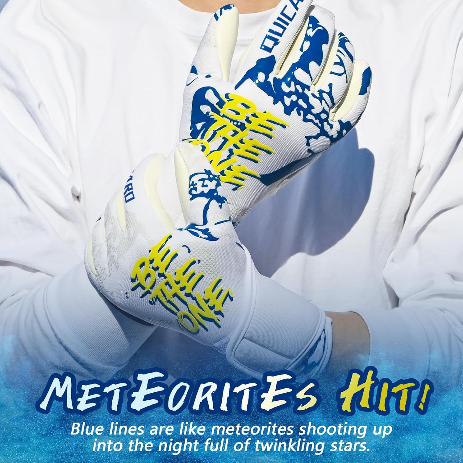 Gants de gardien de but - Bonne adhérence - Gants de football pour enfants - Tailles 6 à 10 - Récepteur puissant pour adolescents, adultes, enfants