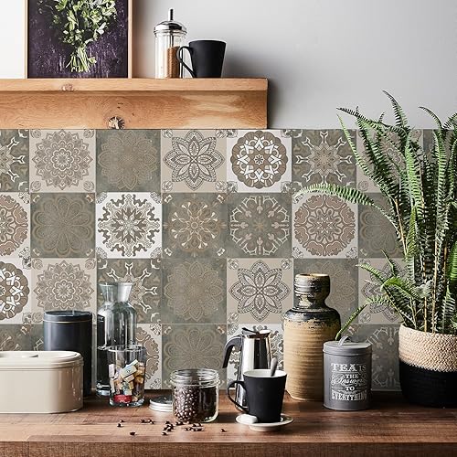 Miniatura 4 de 24 calcomanías para azulejos para despegar y pegar, pegar en azulejos en muro para cocina, pared, azulejos, papel tapiz para baño, vinilo