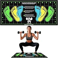 TOBWOLF 31.5x13.8 Non-Slip Squat Mat with Foot Guides - Pro-Grade for Squats, Lunges, Leg Workouts, Home Gym Safety