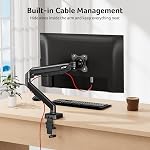 Acer Single Monitor Arm, 17 to 34 Inch Gas Spring Monitor Stand, Adjustable Desk Mount with VESA 75/100mm, C-Clamp/Grommet Base for 4.4 to 19.8lbs LCD Monitor