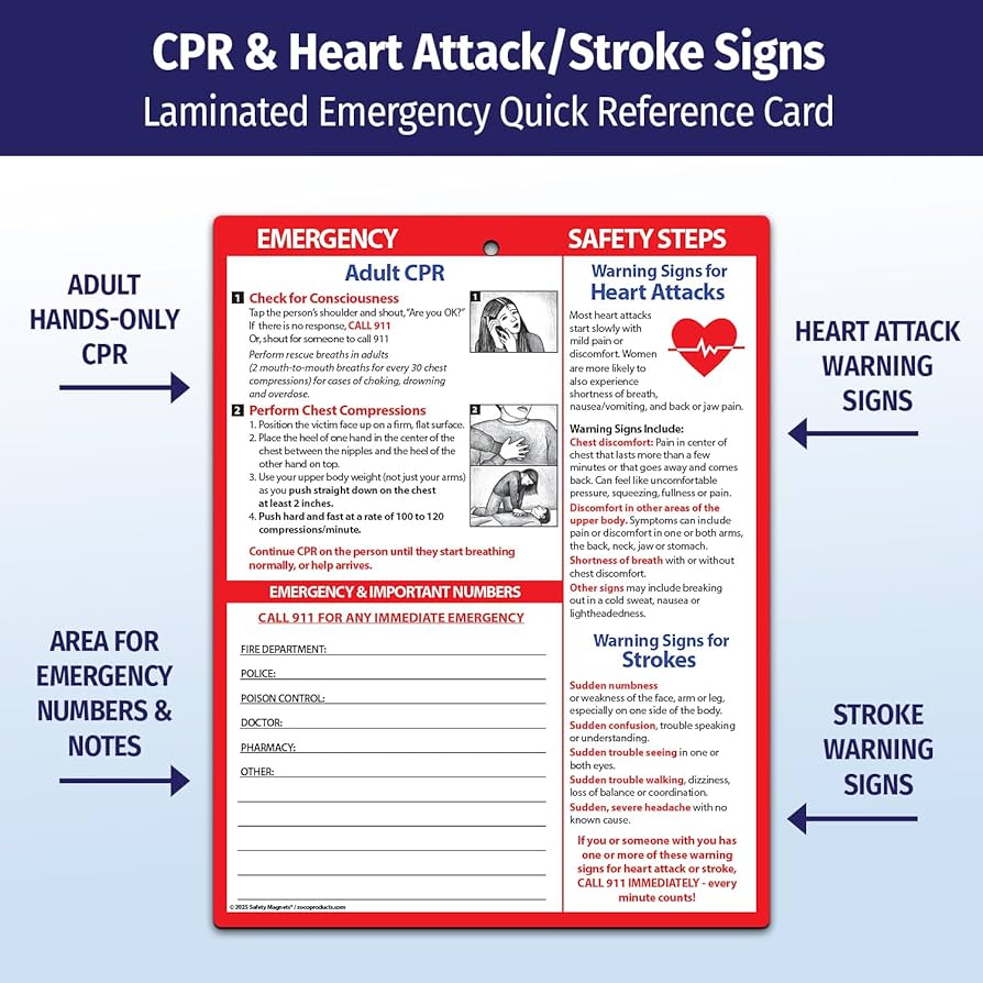 Amazon.com: Safety Magnets by ZOCO – Adult CPR, Heart Attack and