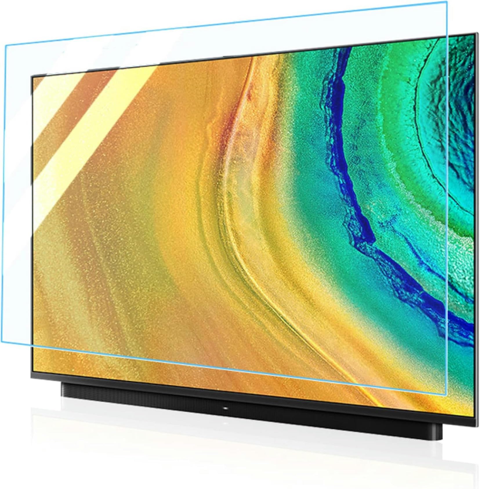 Folia Ochronna Na Ekran Blokująca Niebieskie Światło, Antyodblaskowa, Anty-Uv, Chroniąca Oczy, Redukująca Zmęczenie Oczu, Do Wyświetlaczy 4K Smart Oled, Lcd, Led/Przezro,Clear-42 Inches 930x525mm
