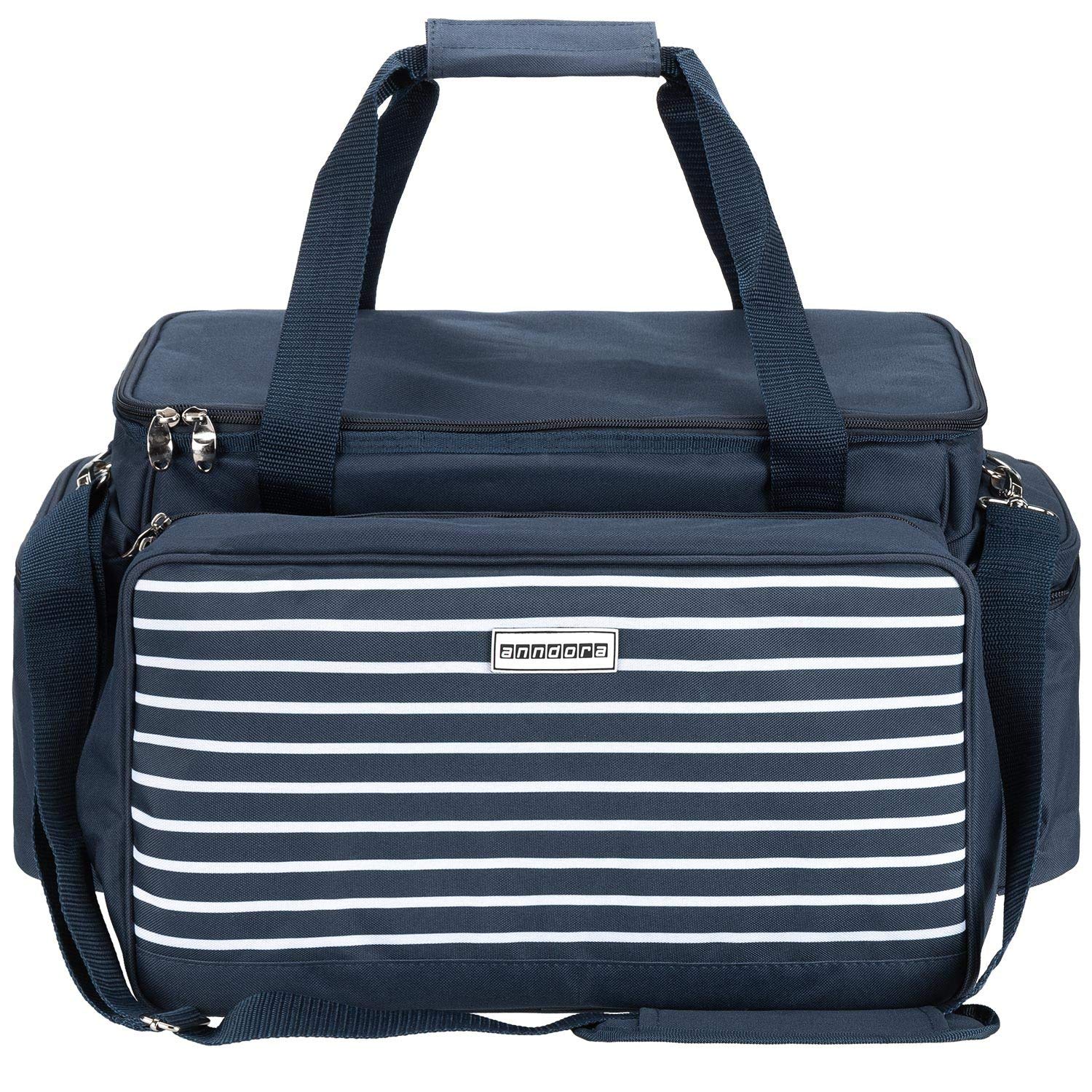anndora XXL Picknicktasche 6 Personen Vollausstattung 57 Teile - Farbwahl