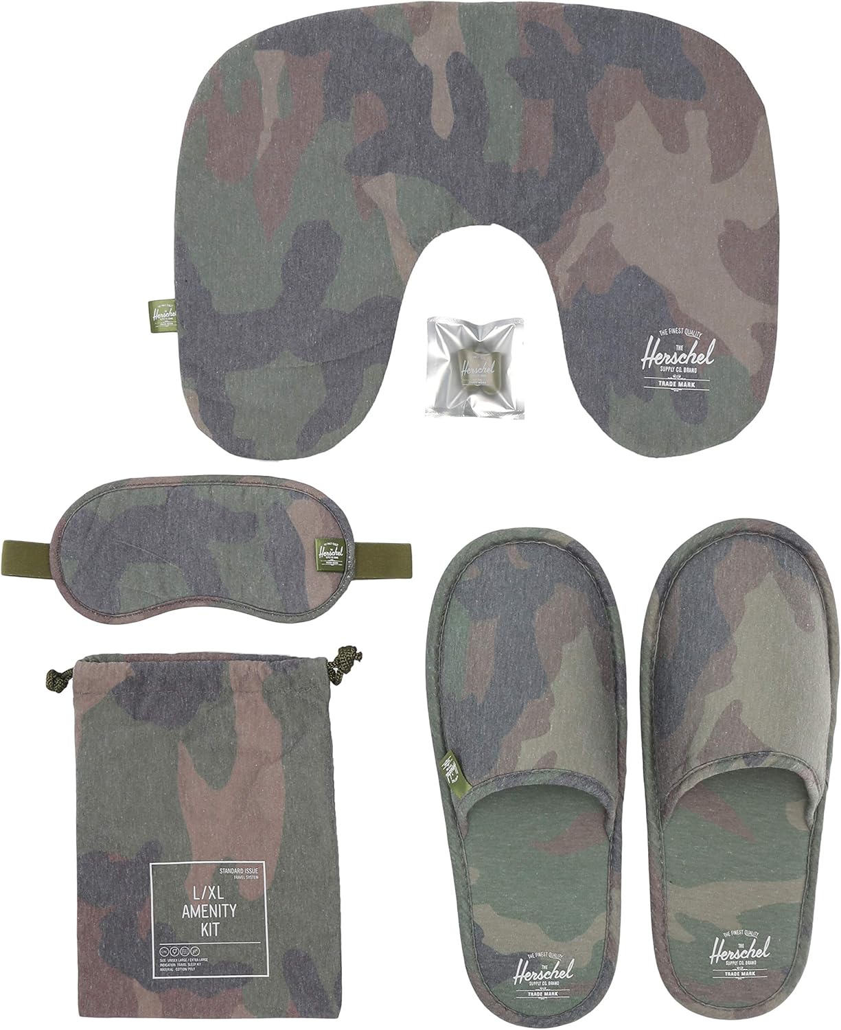 Herschel Travel Amenity KitSlippers, Eyemask & Pillow