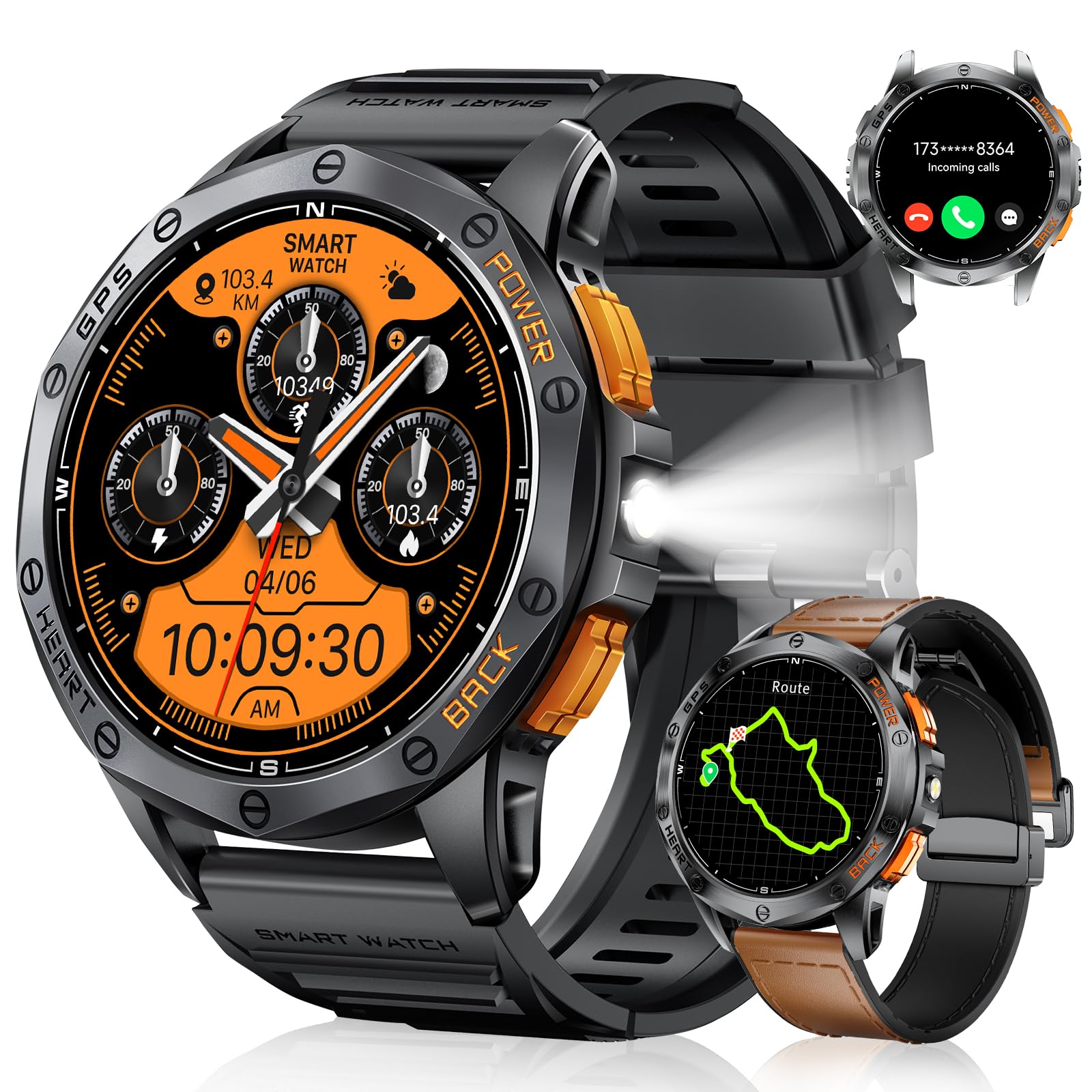 SUNKTA DM1 Smartwatch with integrated GPS tracking during cycling