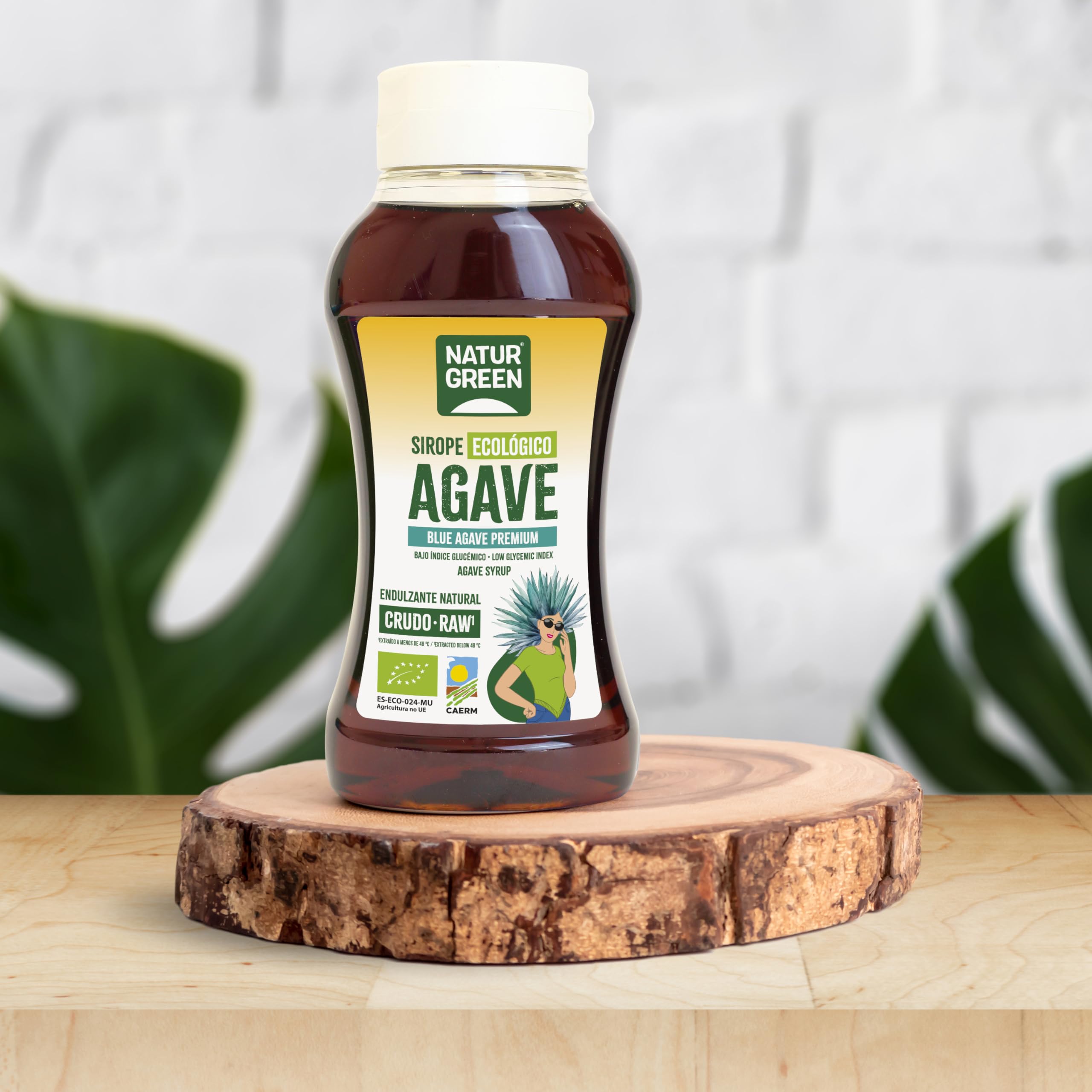 Sirope Agave crudo Ecológico Bio, Endulzante Natural, Pack 7 Unidades 500ml/690g
