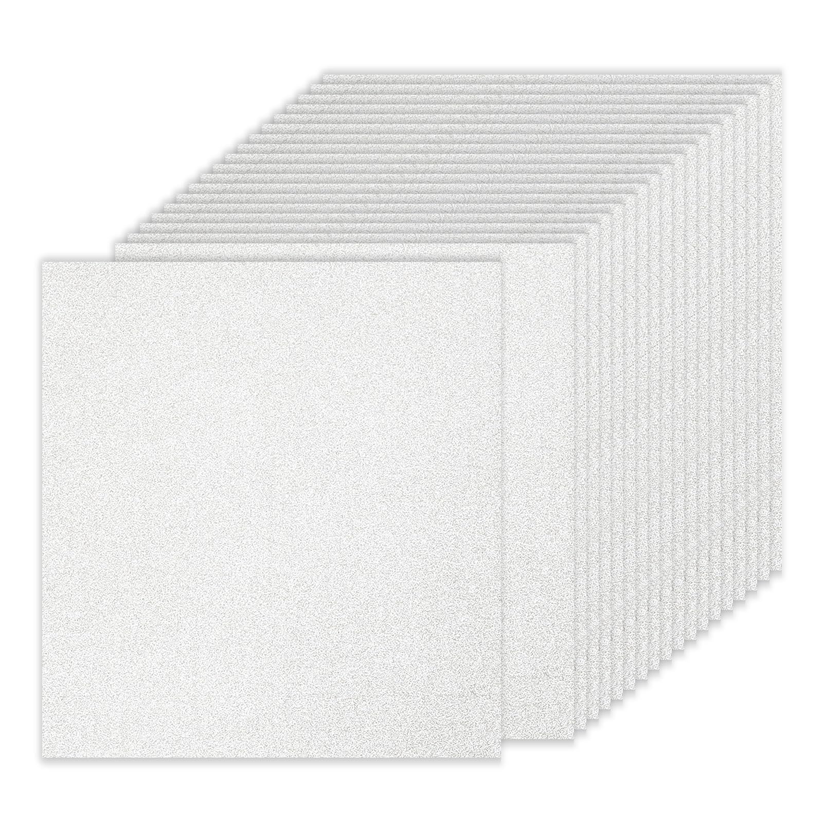 PATIKIL 40Sheets Silver Glitter Cardstock Paper