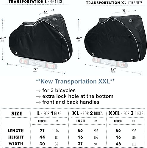 Miniatura 5 de Funda para bicicleta, impermeable para almacenamiento de bicicletas al aire libre para 1, 2 o 3 bicicletas. Material resistente Ripstop. 2 tipos