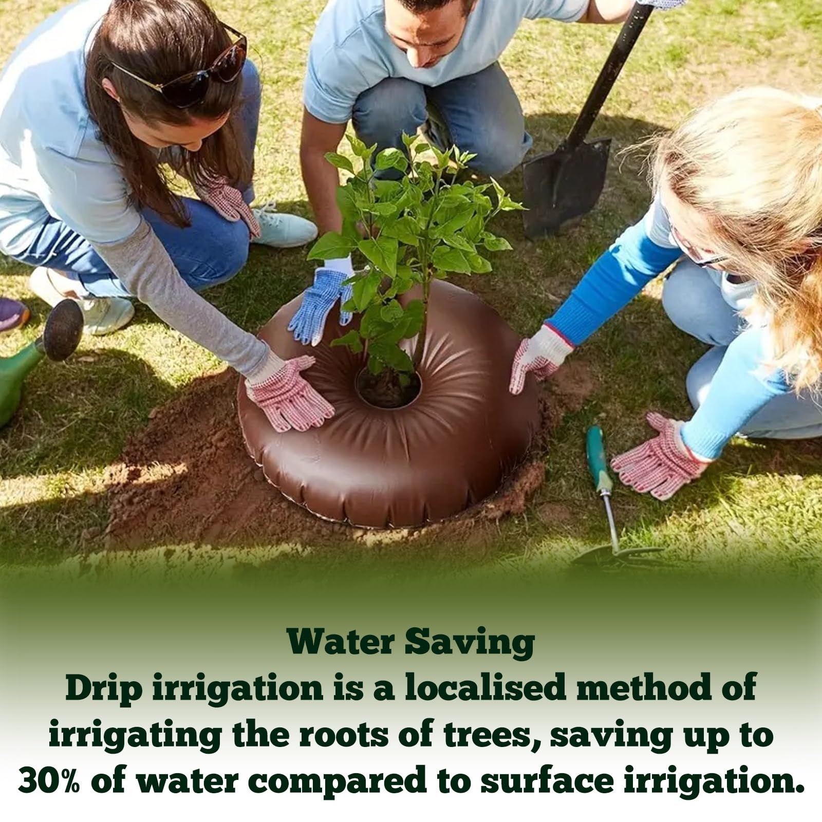 Sac D'arrosage pour Arbres, Pieux D'arrosage des Plantes, Sac D'arrosage pour Arbres, Dispositif D'irrigation Automatique, Sacs pour Arbres pour I'irrigation (90cm(78 L),Green 8 Pieces)