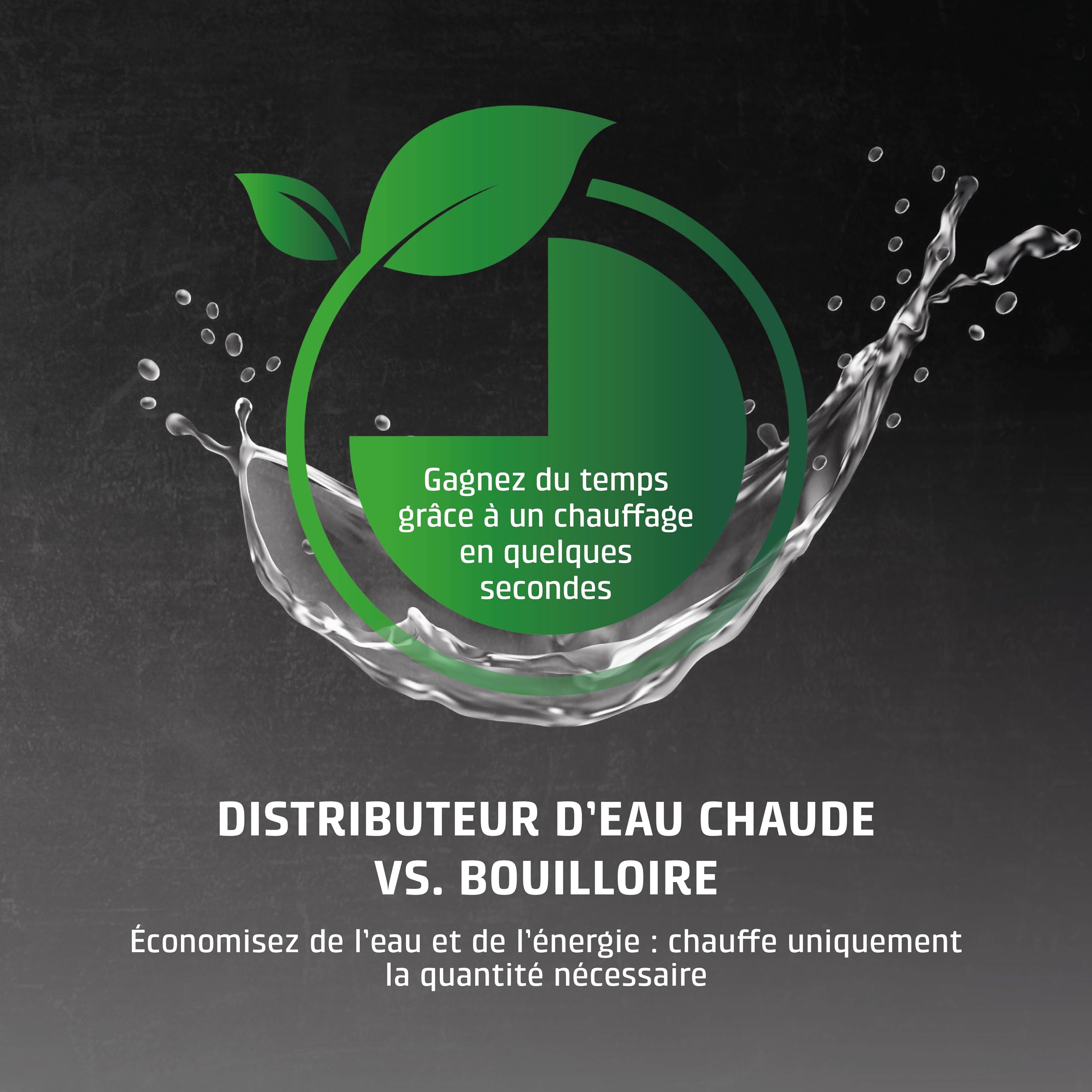 CASO HW 1660 Distributeur d'eau chaude - de l'eau chaude en quelques secondes, réservoir d'eau amovible de 4 litres, de 40 à 100°C, Idéal pour les familles et les restaurateurs