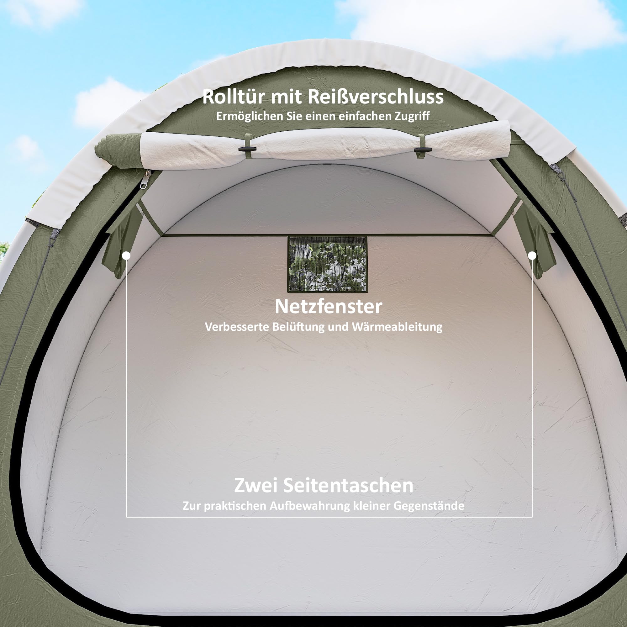 Outsunny Tenda da bicicletta 2 biciclette impermeabile Oxford 210D UPF50+ 200x80x170 cm