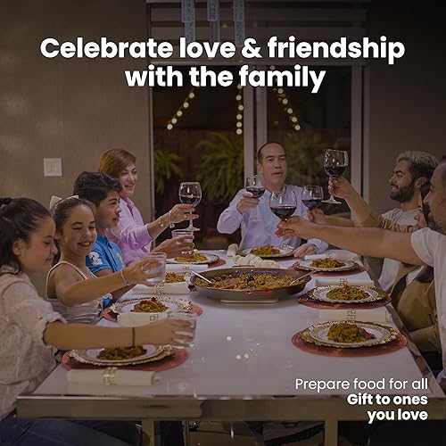 Miniatura 4 de Machika Mediterraneo - Juego de quemador de paella y soporte  Sartén de acero al carbono de 17 pulgadas con soporte para quemador de paella (33