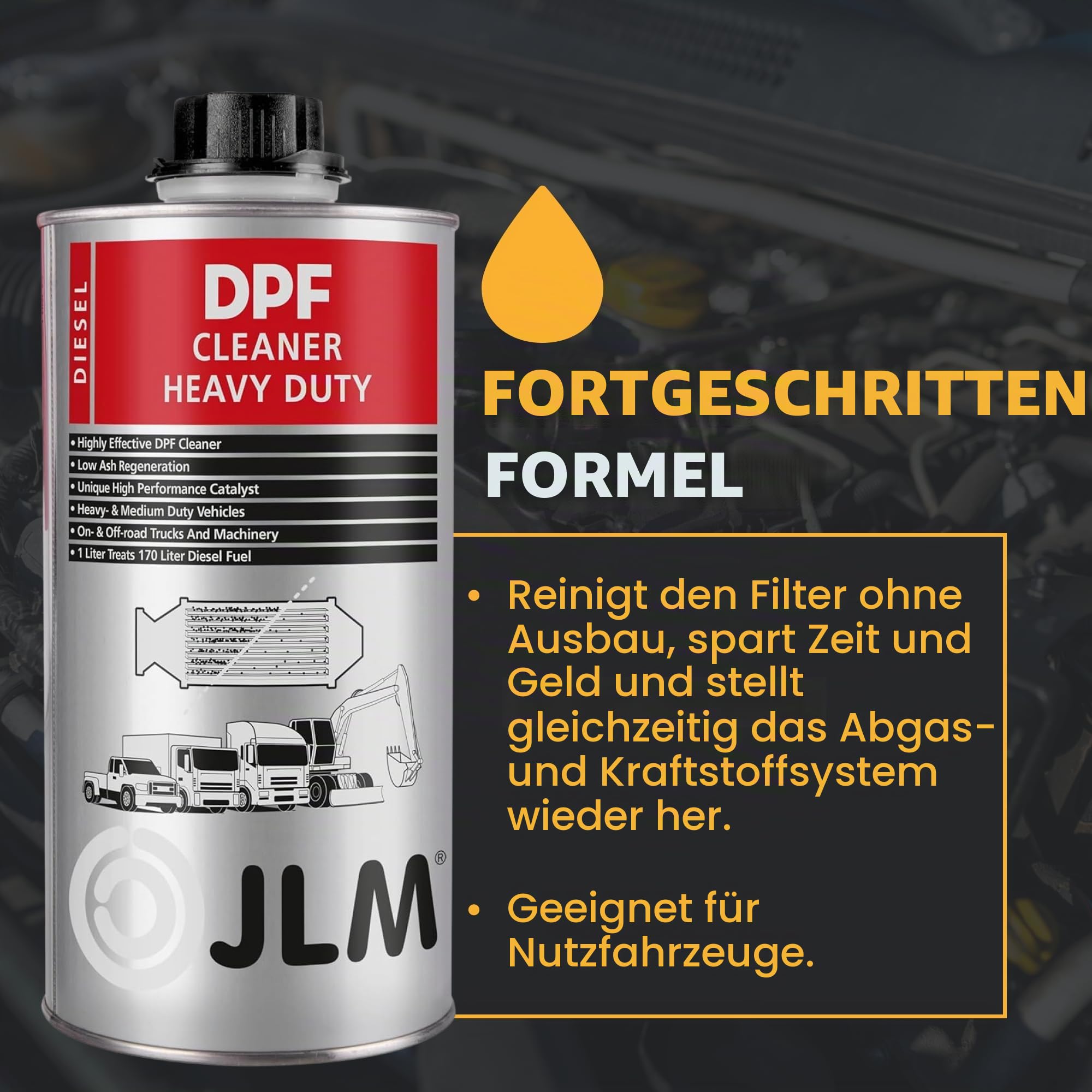 JLM Diesel DPF Reiniger LKW & Transporter 1L