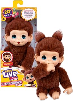 Little Live Pets Baby Monkey Minis   Chikki Cherry, Interactive Pet
