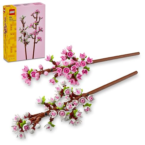 LEGO Botanicals Cherry Blossoms Toy - Faux Flowers Building Set - Desk Decoration or Floral Home Decor - Nature Gift for 8+ Year Old Girls & Teens - 40725 - Single