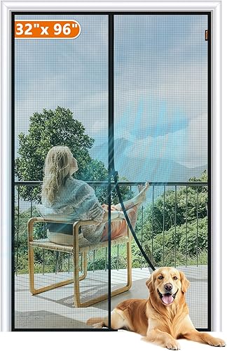 Miniatura 47 de MAGZO - Pantalla magnética para puerta de 36 x 98 pulgadas, tamaño pantalla 38 x 99 pulgadas, cortina de fibra de vidrio resistente para puerta