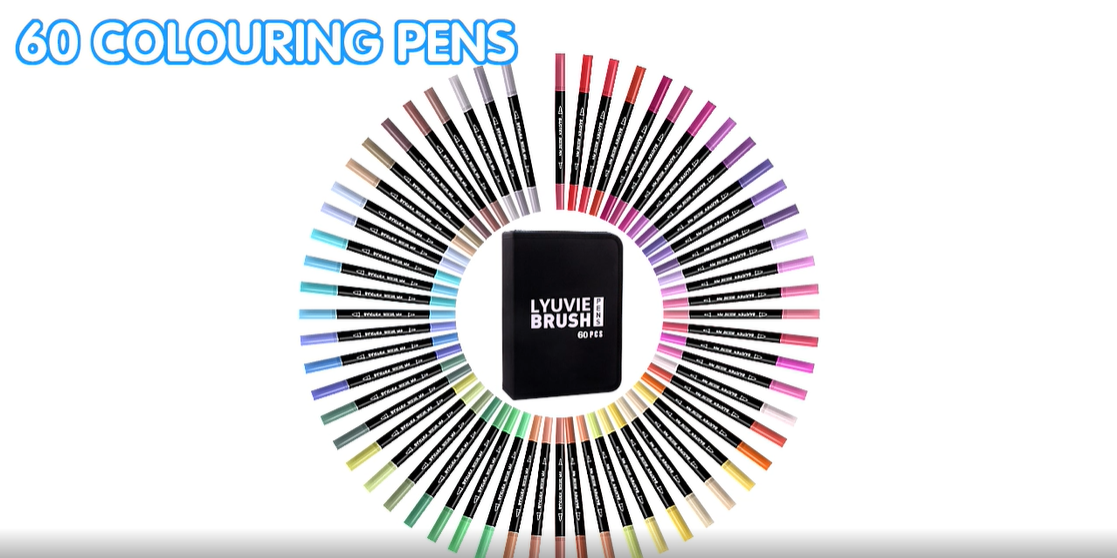 158 Feutres Double Pointe Coloriage Adulte - Stylo Pinceau Aquarelle Avec Étui