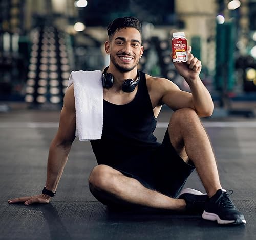 Miniatura 7 de Gomitas de monohidrato de creatina de 5000 mg para hombres y mujeres  90 creatina masticable ADVANCE COMPLEX taurina y B12 gomitas sabor fresa