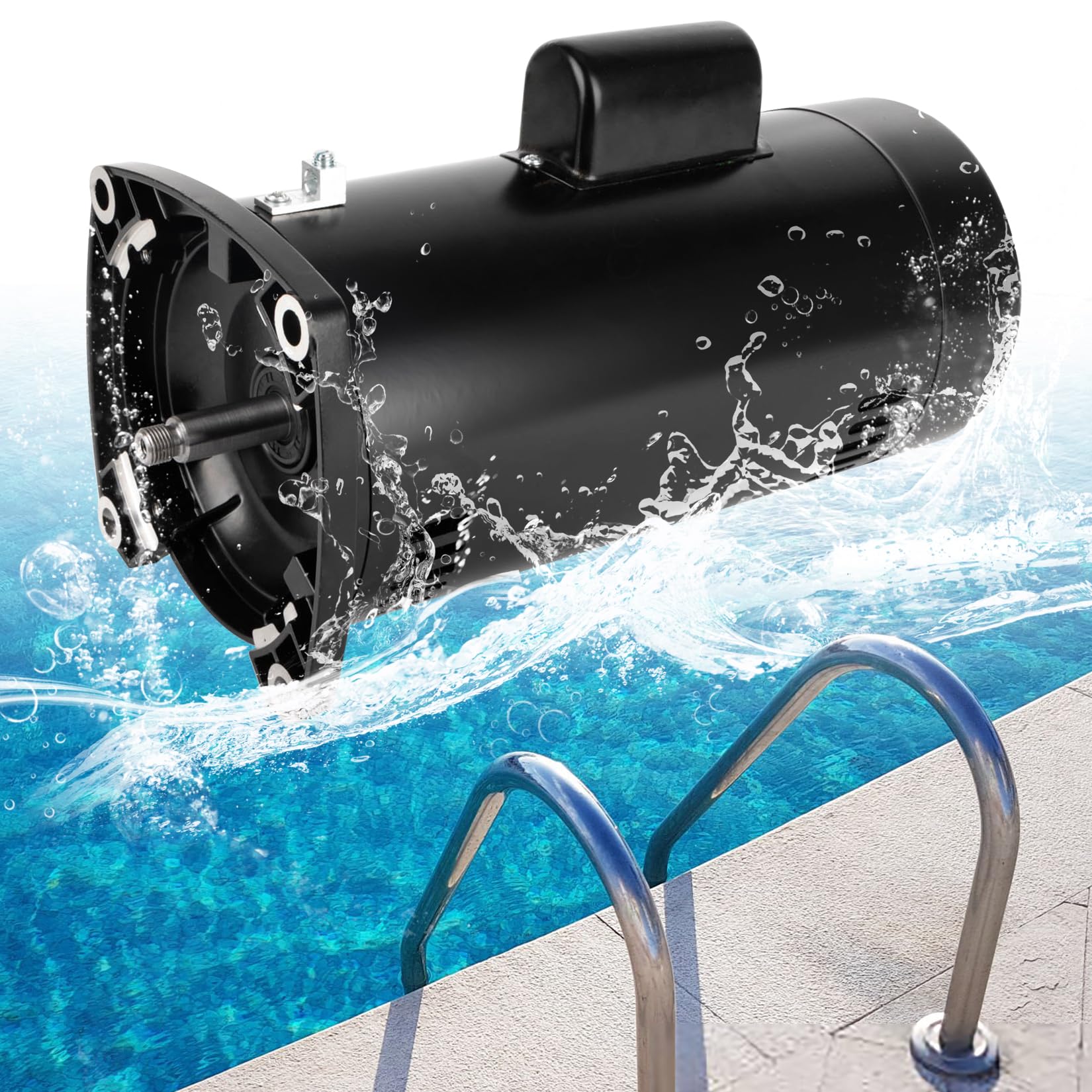Amazon.com: PSLER USQ1202 2 HP Pool Pump Motor, Square Flange 48Y