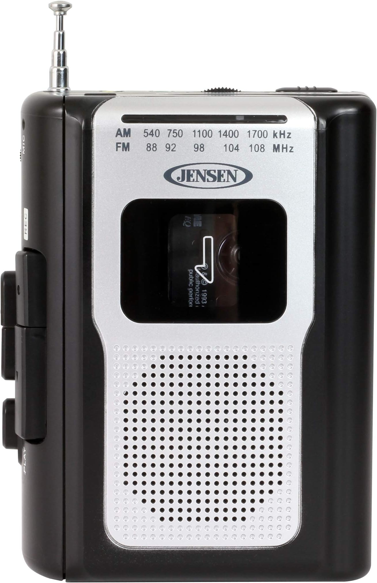 CR-100 Retro Portable AM/FM Radio Personal Cassette Player Compact Lightweight Design Stereo AM/FM Radio Cassette Player/Recorder & Built in Speaker (Black Series)