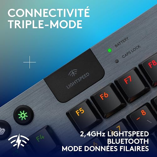 Logitech G G915 X LIGHTSPEED TKL Low-Profile Wireless Gaming Keyboard, AZERTY French Layout, Tactile - Black - 5