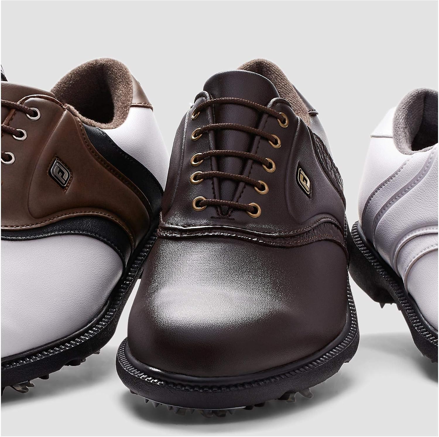 Footjoy Men's Fj Originals Golf Shoes, Gray, White/Navy, 9.5 US